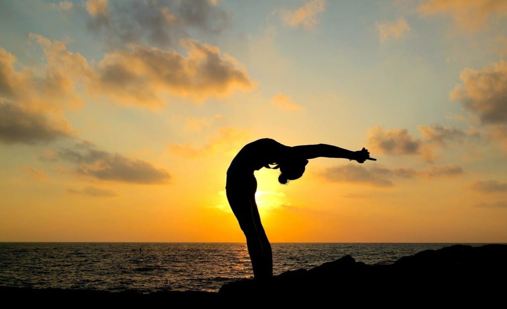 beach yoga in south Italy