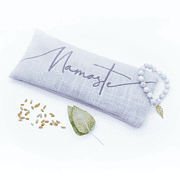 Breathe Embroidered Linen Eye Pillow