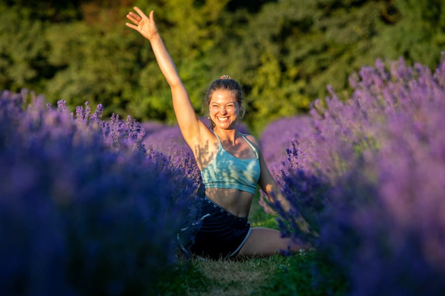 yoga in the lavender fields