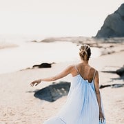 Ibiza Bohemian Light blue summer maxi dress